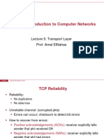 18Cscn01I: Introduction To Computer Networks: Lecture 5: Transport Layer Prof. Amal Elnahas