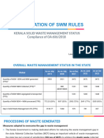 PRESENTATION ON IMPLEMENTATION OF SWM RULES BY GOVT OF KERALA IN OA NO. 606 of 2018 (COMPLIANCE OF MSW MGT. RULES, 2016)