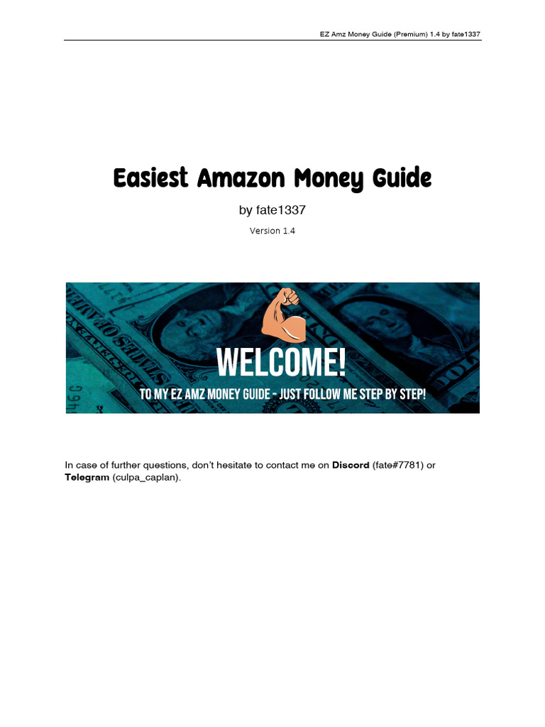 EZ Amz Money Making Guide by Fate1337 PDF