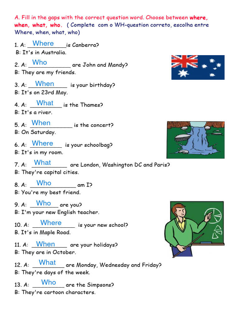 WH Questions with Verb 