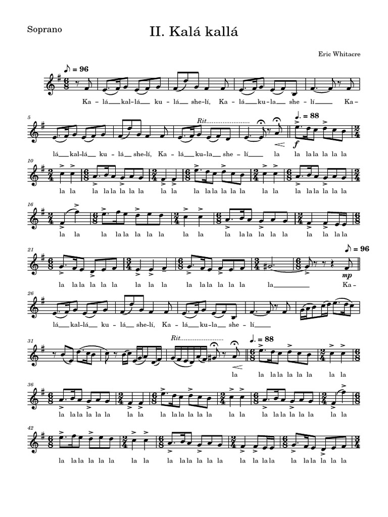 II. - Kalá - Kallá - 2-Soprano | PDF
