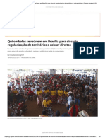 Quilombolas Se Reúnem em Brasília para Discutir Regularização de Territórios e Cobrar Direitos - Distrito Federal - G1