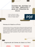 La Organizacion Del Sistema de Salud en El Peru, Servicios y Categorias de Atencion en Salud