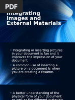 Lesson 3.5 Integrating Images and External Materials