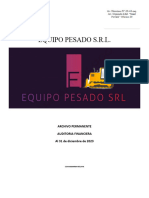 Equipo Pesado S.R.L .: Archivo Permanente Auditoria Financiera Al 31 de Diciembre de 2023