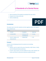 Professional Standards of A Dental Nurse 17.6.20