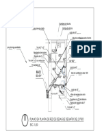 Plano en Planta de Red de Desague de Baño Del 2 Piso: Falsa Columna