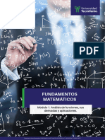 Fundamentos Matemáticos: Módulo 1. Análisis de Funciones, Sus Derivadas y Aplicaciones