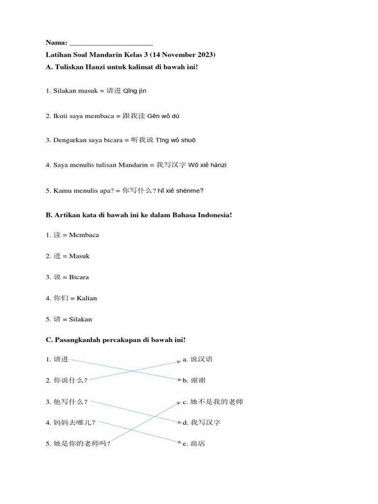 Pembahasan Latihan Soal Kelas 3 Pdf