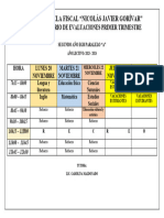 Evaluaciones Primer Trimestre Horario