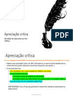 Apreciação Crítica - Prática