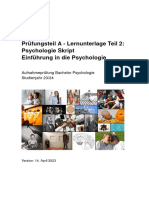 Lernunterlage Teil2 Lernskript Psychologie 2023 24