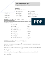 TD-Equations Différentielles