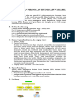 Materi Menyelesaikan Persamaan Linear Satu Variabel