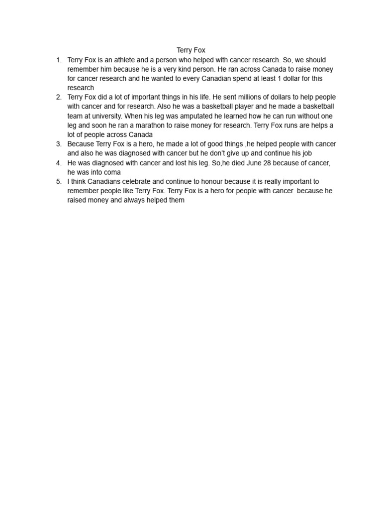 Terry Fox | PDF