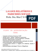 Laudos Relatorios e Pareceres Sociais Prof Rita Oliveira