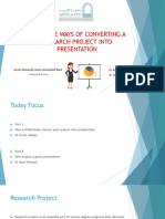 Converting Project Into Presentation PDF