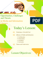 Lesson 7 - Opportunities and Threats in Media and Information Literacy