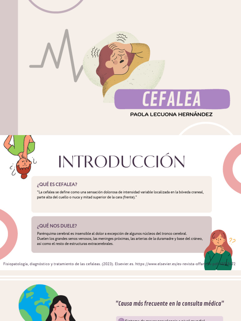 Clasificación y manejo de cefaleas | PDF | Dolor de cabeza | Migraña