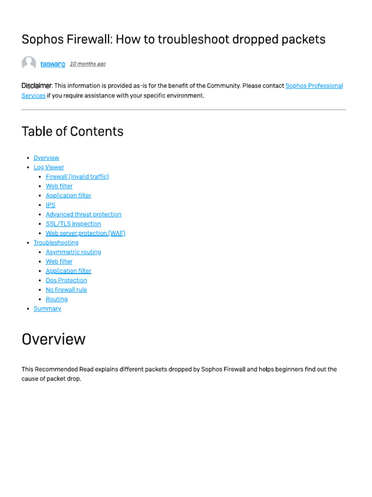 How to troubleshoot dropped packets pdf