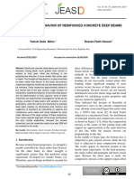 A Review of Behavior of Reinforced Concrete Deep Beams: Hassan Falah Hassan Yaarub Gatia Abtan