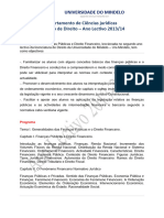 Prog. Finanças Públicas e Direito Financeiro - 2013.2014