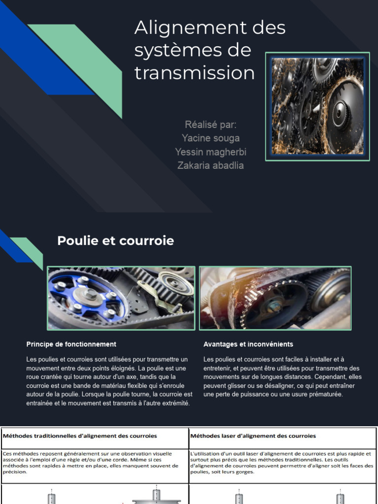 Alignement Des Systèmes de Transmission, PDF, Engrenage