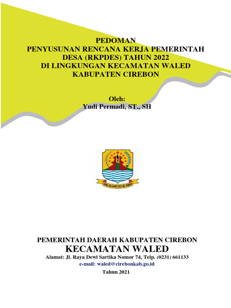 Pedoman RKPDes 2022 Kec. Waled Cirebon | PDF | Bisnis | Pengelolaan ...