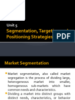Unit 5.segmentation, Targeting and Positioning Strategies