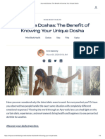 Ayurveda Doshas - The Benefit of Knowing Your Unique Dosha