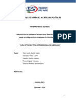 DERECHO Esquema Del Anteproyecto de Tesis