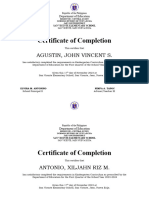 Cetificate With Honors Sample