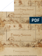 PRIMARY and SECONDARY SOURCES