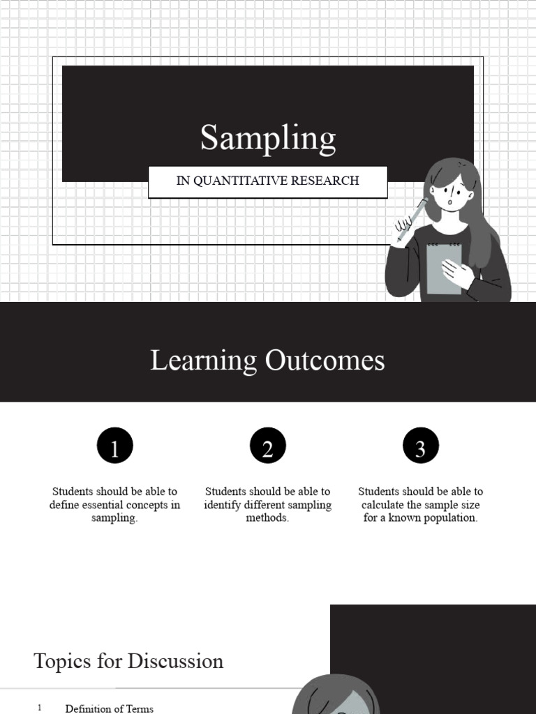 Black White Sampling In Quantitative Research Presentation Pdf