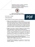 Guía de Estudio, Análisis Del Pensamiento Económico