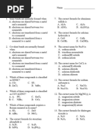 Science 10 - Chemistry Unit Test | PDF | Chemical Elements | Sulfate