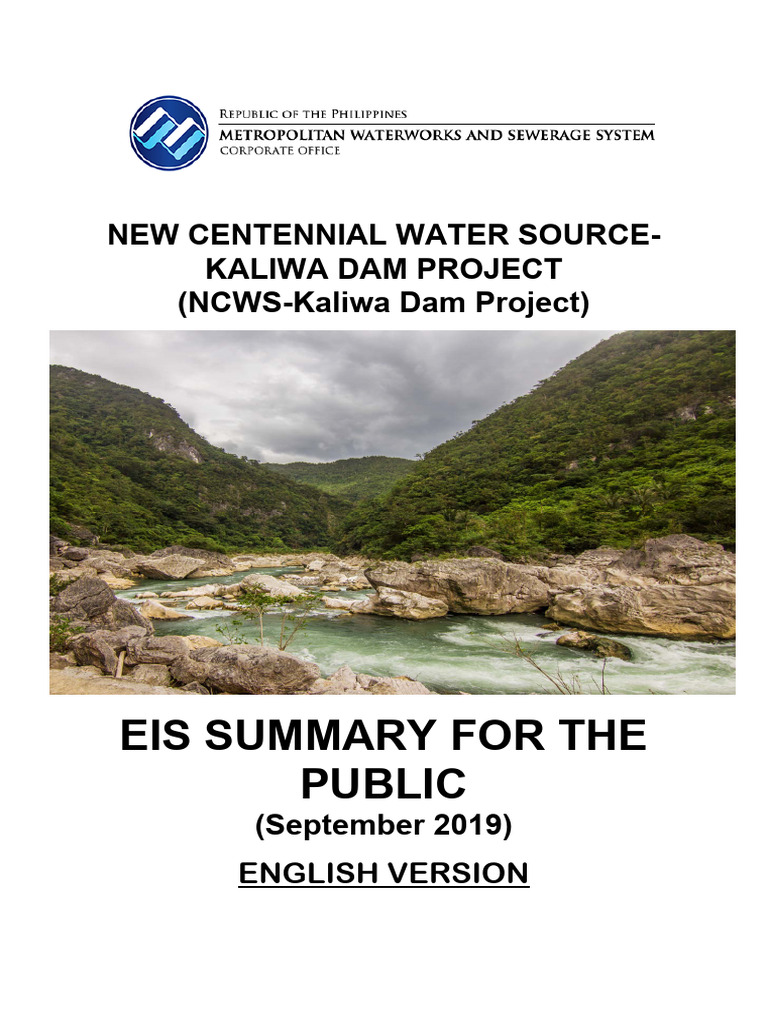 EIA Kaliwa Dam | PDF | Dam | Environmental Impact Assessment