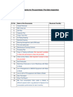 List of Documents - Tanker