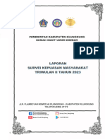 Laporan Survei Kepuasan Masyarakat TW II THN 2023