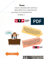 Fases Del Método de Observación Científica. Ventajas Y Limitaciones en La Observación. Barreras en La Observación Semana 2