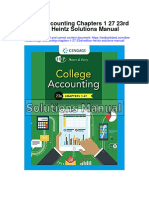College Accounting Chapters 1-27-23rd Edition Heintz Solutions Manual