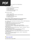 ASCP Implementation Steps For One Organization