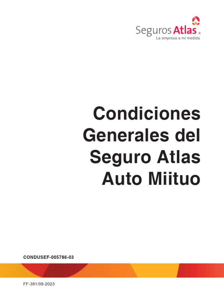 Condiciones Generales Seguro Atlas Auto | PDF | Póliza de seguros | Seguro