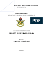 Basic Hydrology Short Lecture Notes