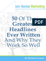 The 50 Greatest Sales Headlines Ever Written and Why They Work So Well 2015
