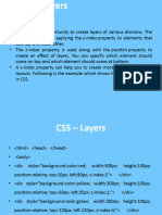 HTML CSS Layers
