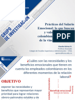 Prácticas Del Salario Emocional: Lo Que Buscan y Valoran Los Talentos Colombianos Según La Fase de La Vinculación Laboral May 2015