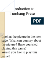 Introduction To Tumbang Preso