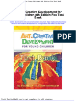 Art and Creative Development for Young Children 8th Edition Fox Test Bank