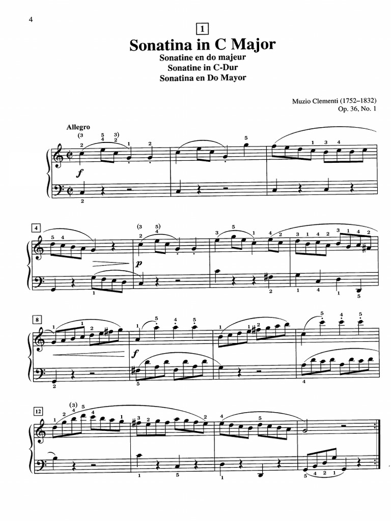Sonatina 1 Op 36 Clementi Pdf
